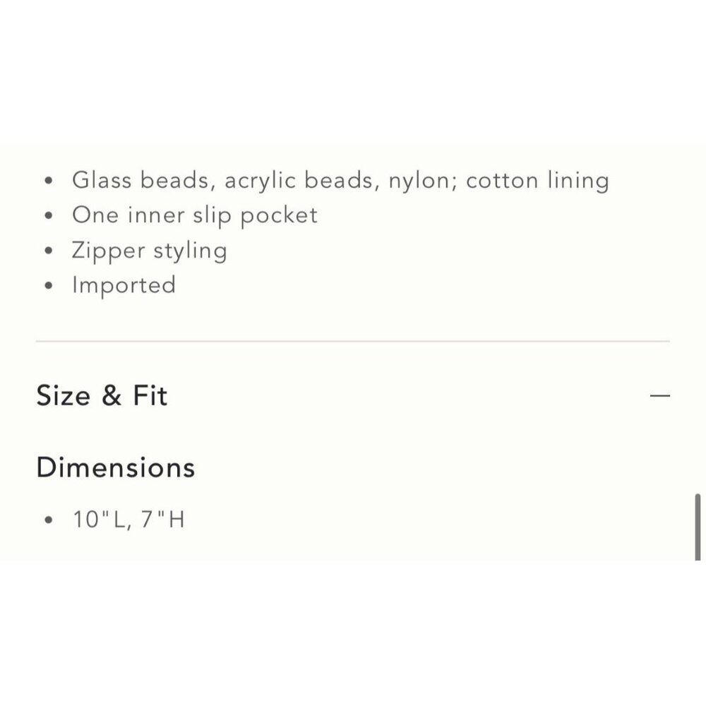 NWT - Anthropologie The Fiona Large Beaded Pouch - Picture 4 of 15